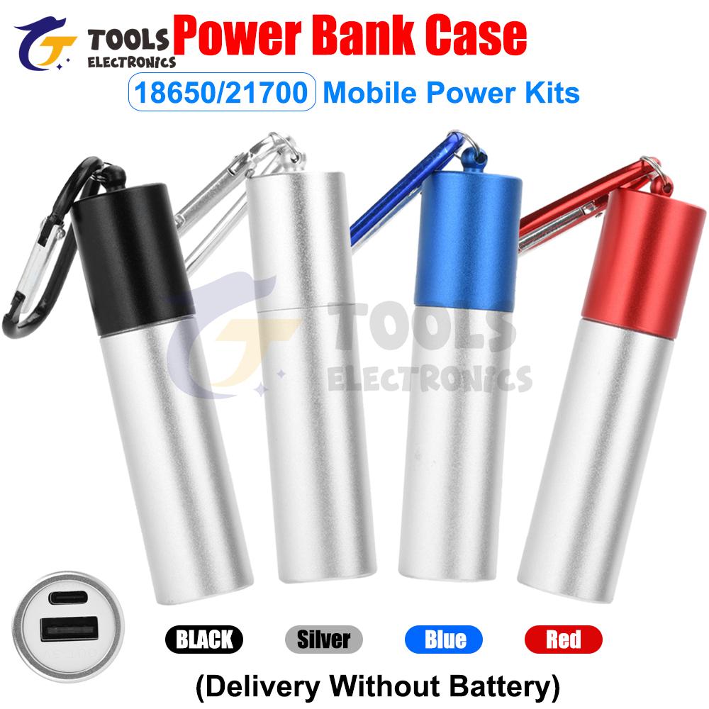 Portable Battery Box Tpye C USB 5V2A Power Bank Case 18650/21700 Mobile Power Kits DIY Charger Box Kit Universal Cell Phones