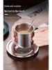 304 Stainless Steel Double-Layer Insulated European Coffee Cup Set - 3-Piece