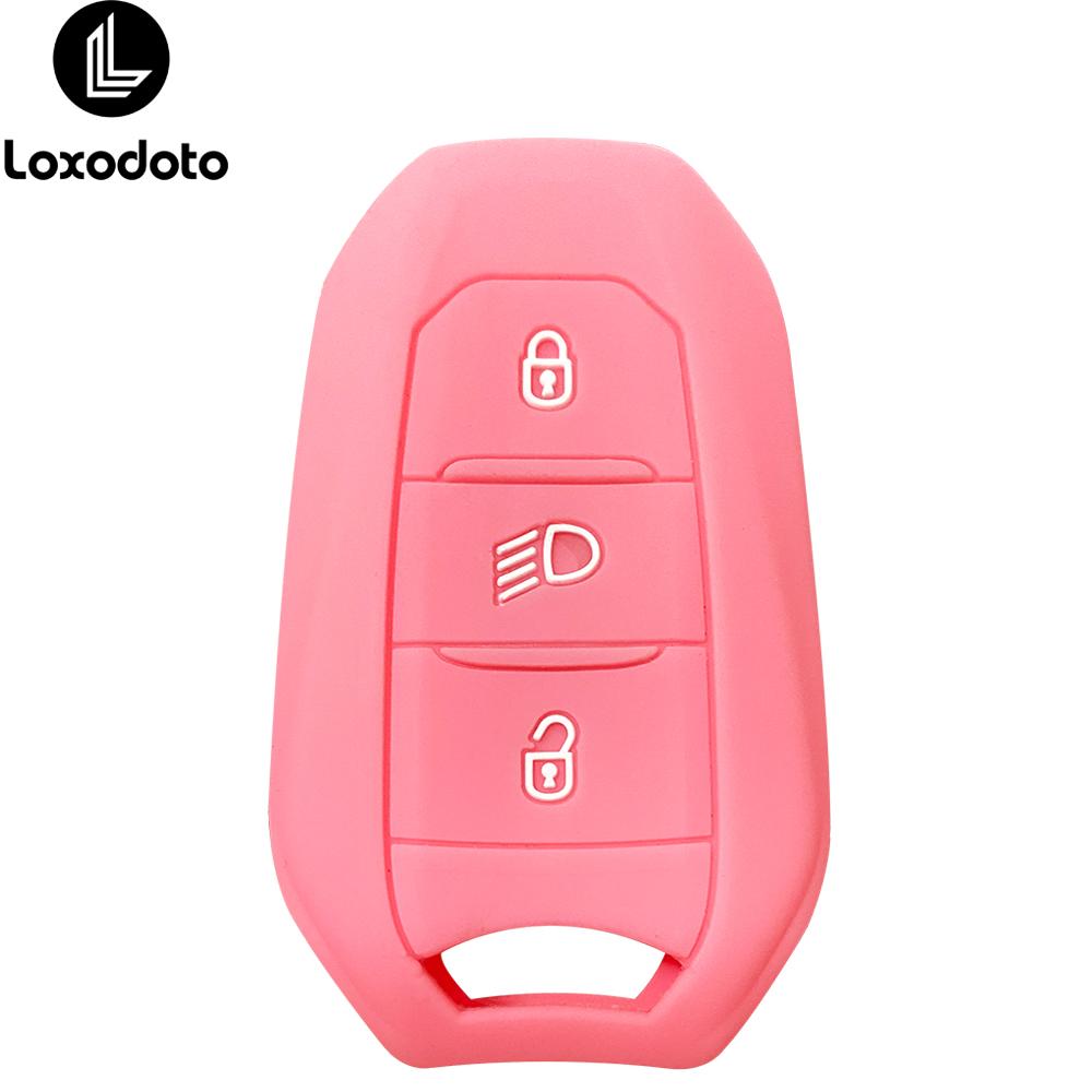 silicone car accessories key chain cover case for citroen C4 c3 C5 C6 DS3 DS5 DS6 for peugeot 508 2008 3008 308 e-208 2021 2022