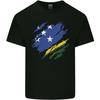 Torn Solomon Islands Flag Day Football Unisexs Light Cotton TShirt