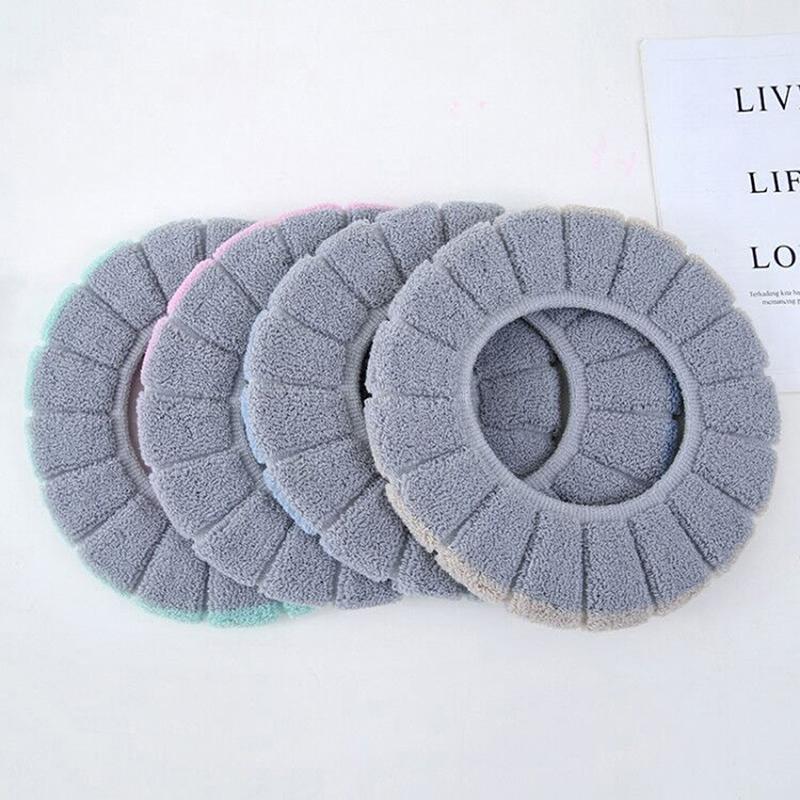 1pcs Universal Toilet Seat Cushion Thick Plush O-shaped Toilet Seat Toilet Cover With Handle Nordic Bathroom Accessories