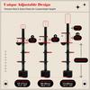 Adjustable Height Cat Tree for Indoor, Floor To Ceiling Cat Tower with Scratching Posts, Cat Condo, Hammock and Dangling Balls