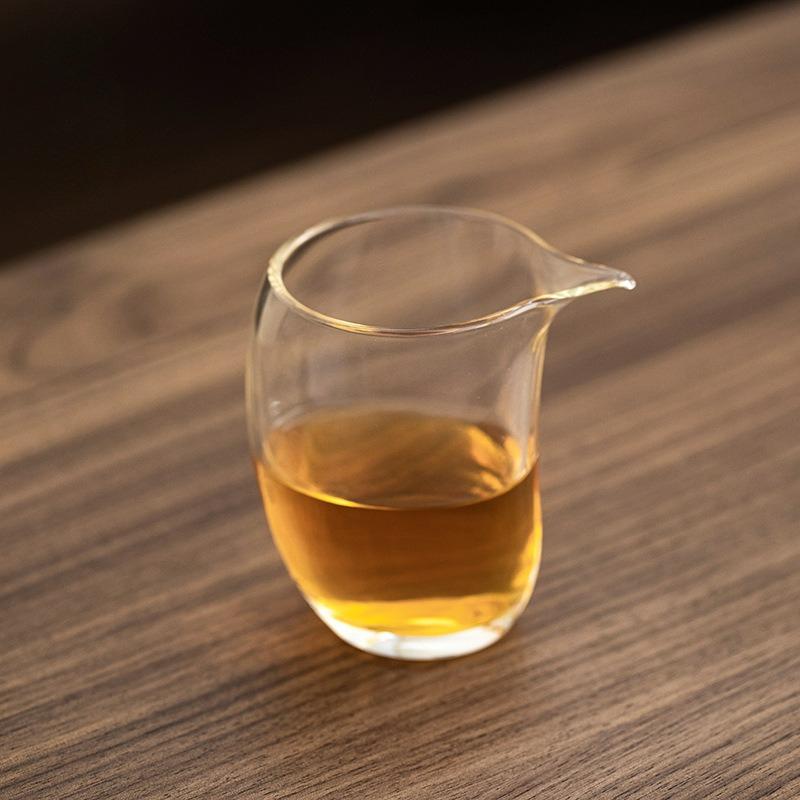 220ml Japanese Heat-resistant Glass Tea Cup Fair Cup Household Cha Hai Transparent Kung Fu Tea Set Teaware Supplies Accessories