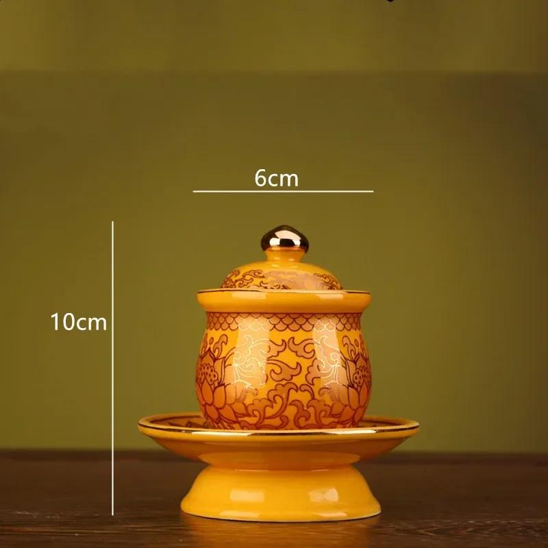 Buddha Hall Obětní stůl Keramika Mísa na ovoce Olejová lampa Kreativita Domácí dekorace Řemeslo Tradiční buddhismus Bohoslužebné potřeby