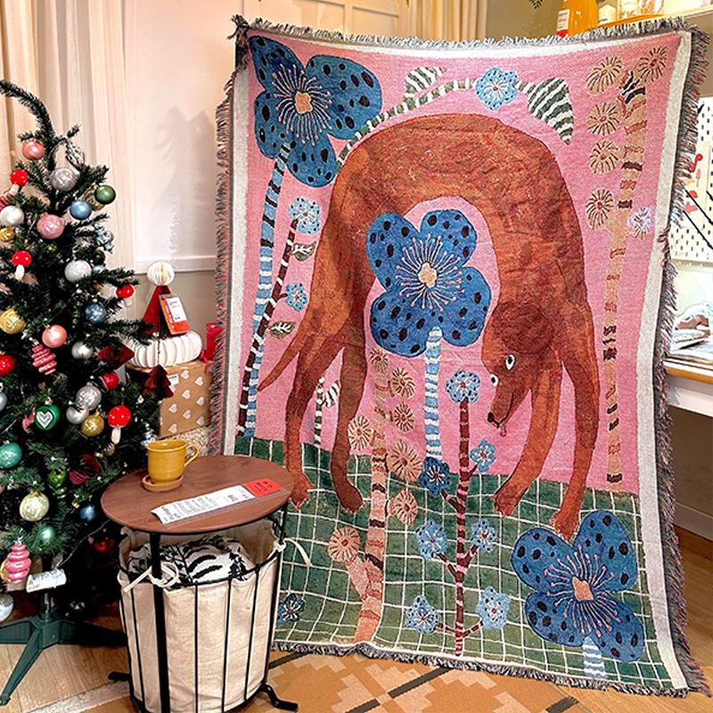 Nea Designed Cartoon Sofa Blanket And Bedspread Lazy Sofa Cover Single Luxury Camping Blanket Home Decoration Aesthetic Tapestry