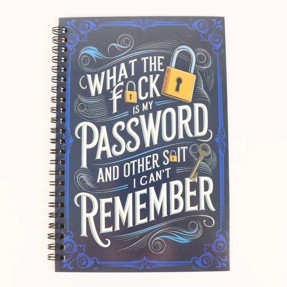Gold Key Design Spiral Password Notebook To Do List Diary Notebook Fun Memo Notepad Home