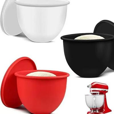 Silicone Bowl Liner for KitchenAid 5 Quart Tilt-Head Mixer Non-Slip Mixing Bowl Mat with Lid Microwave Oven Safe Protects Original Bowl