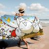 Battle Cats Anime Microfiber Beach Towel Absorbent Quick Dry Soft Yoga Swimming Resort Mountain Climbing Towel