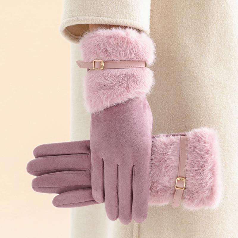 Women's Gloves Autumn Cycling Winter Warm Non-Slip Female Sports Touchscreen Fishing Gloves Windproof Motorcycle Ski Mittens