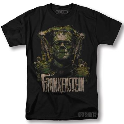 Frankenstein Shirt Horror Movie Vintage Graphic Design T-Shirt