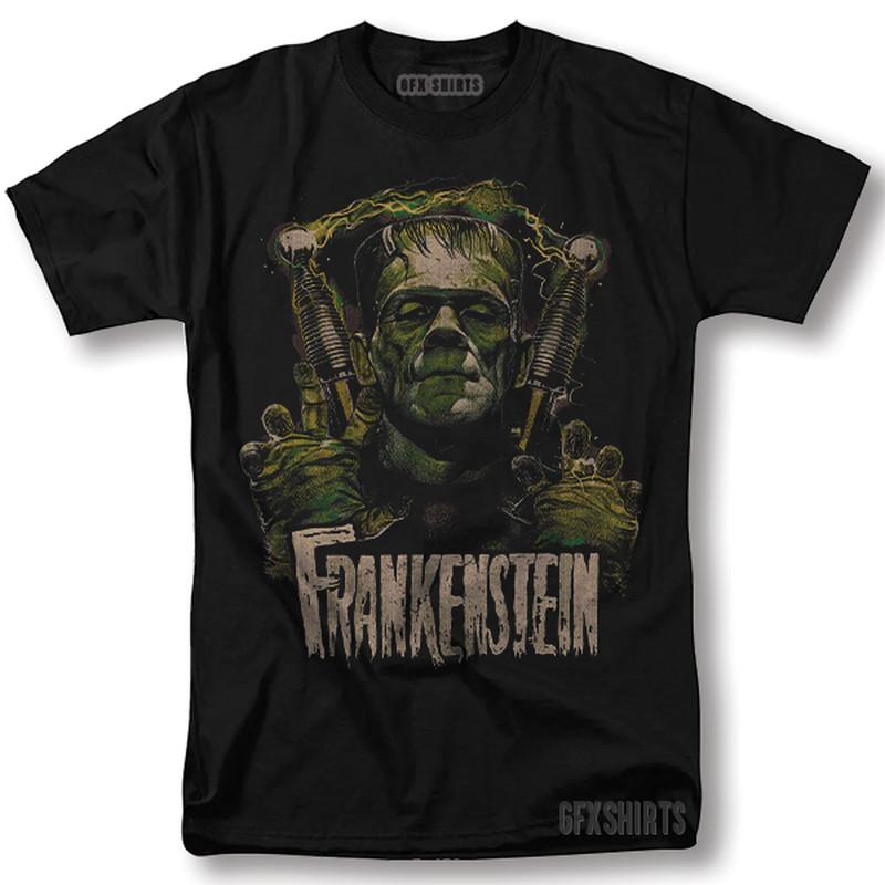Футболка с Франкенштейном Хоррор Фильм Винтажный Графический Дизайн XL