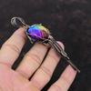 Rainbow Solar Quartz Druzy Pendant Copper Wire Wrapped Gemstone Pendant Handmade Brand New Pendant Gift For Him Unique Copper Design Jewelry