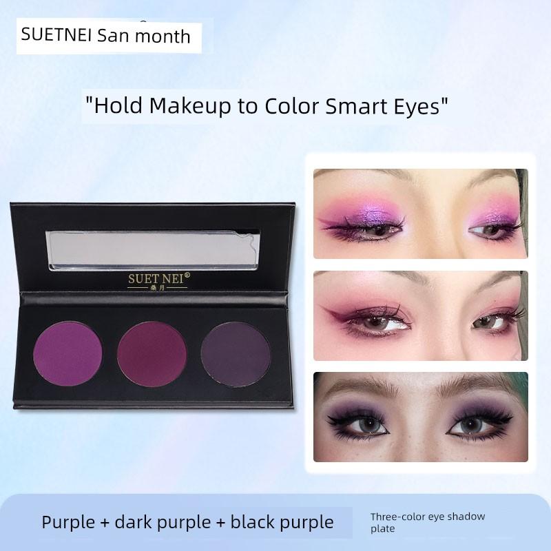 Eye Shadow Plate Matt Dark Purple Monochrome Professional Makeup Eye Shadow