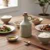 Keramik Essigtopf Vintage Sojasaucenflasche Praktisches Küchengewürz-Aufbewahrungsglas Kochen