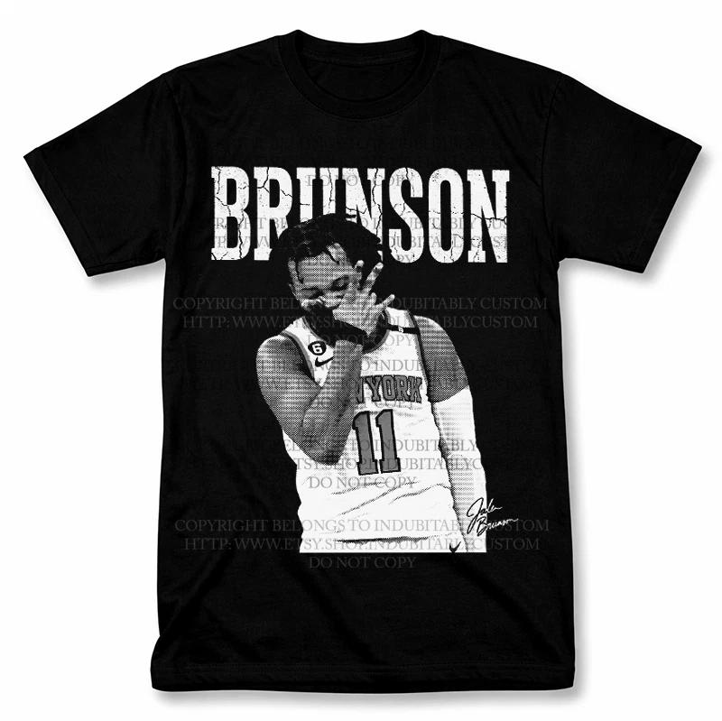 Jalen Brunson Knicks Graphic T Shirt Vintage Style Fan Tee L