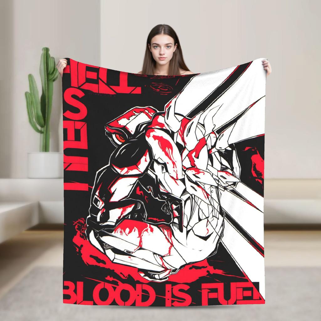 Coperta morbida e calda in peluche con simbolo rosso Art Ultrakill Gioco Sparatutto, Plaid per Divano e Sedia, Copriletto in Flanella