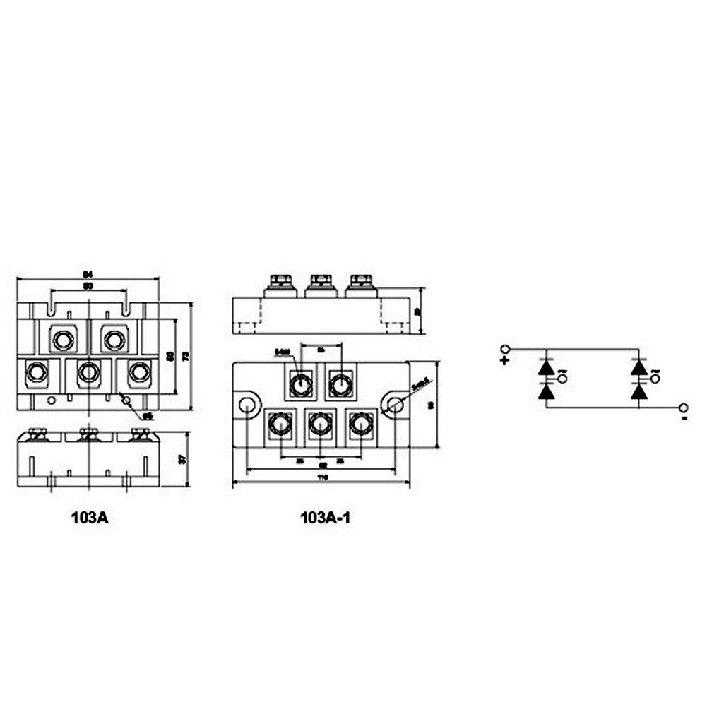 MDQ200A 1600V Brückengleichrichter DC-Netzteil Gleichrichtermodul