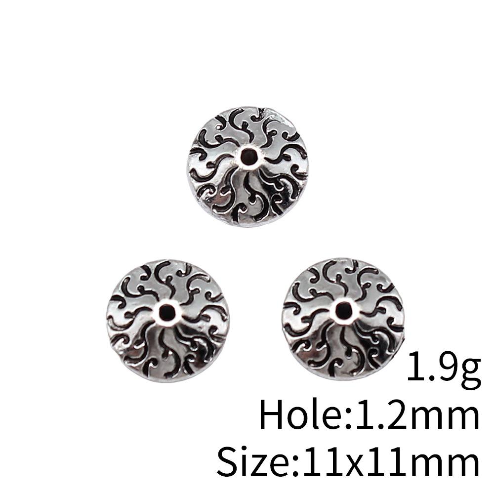 Small Hole Alloy Spacer Beads Multi Pattern Antique Metal Loose Beads For DIY Jewelry Bracelet Making For