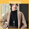 Elegantní Dlouhý Tulipánový Květinový Křišťálový Náhrdelník Pro Ženy Stylový Podzimní Zimní Doplněk