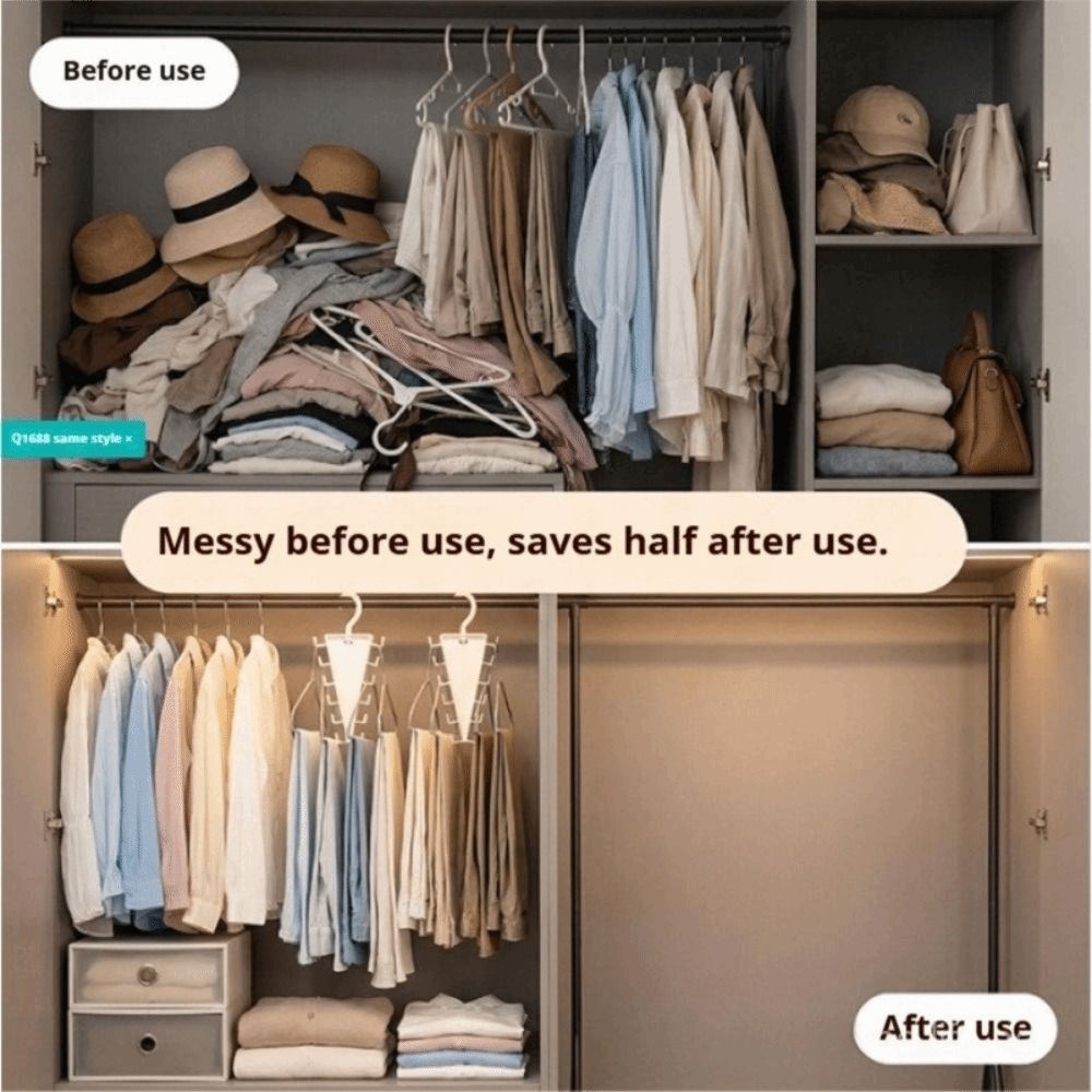 Wall Mounted V Shaped Hanger Rotatable Hat Rack Portable Double Sided Hanger