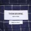 THOM BROWNE Tattersal Check Flannel Easy Fit Shirt tops 40 NavyUsed