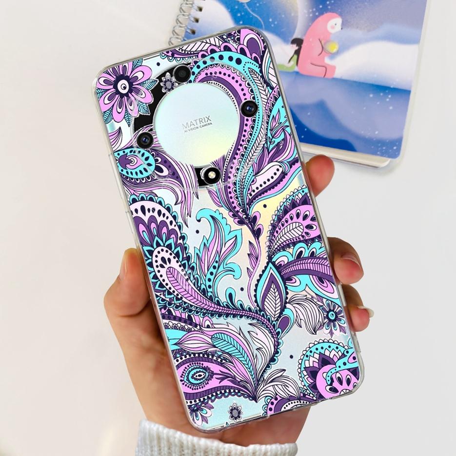 For Honor X9b 5G Case ALI-NX1 Cute Cat Butterfly Painted Cover Soft Silicone Phone Cases For Honor X9b X 9b HonorX9b Soft Fundas