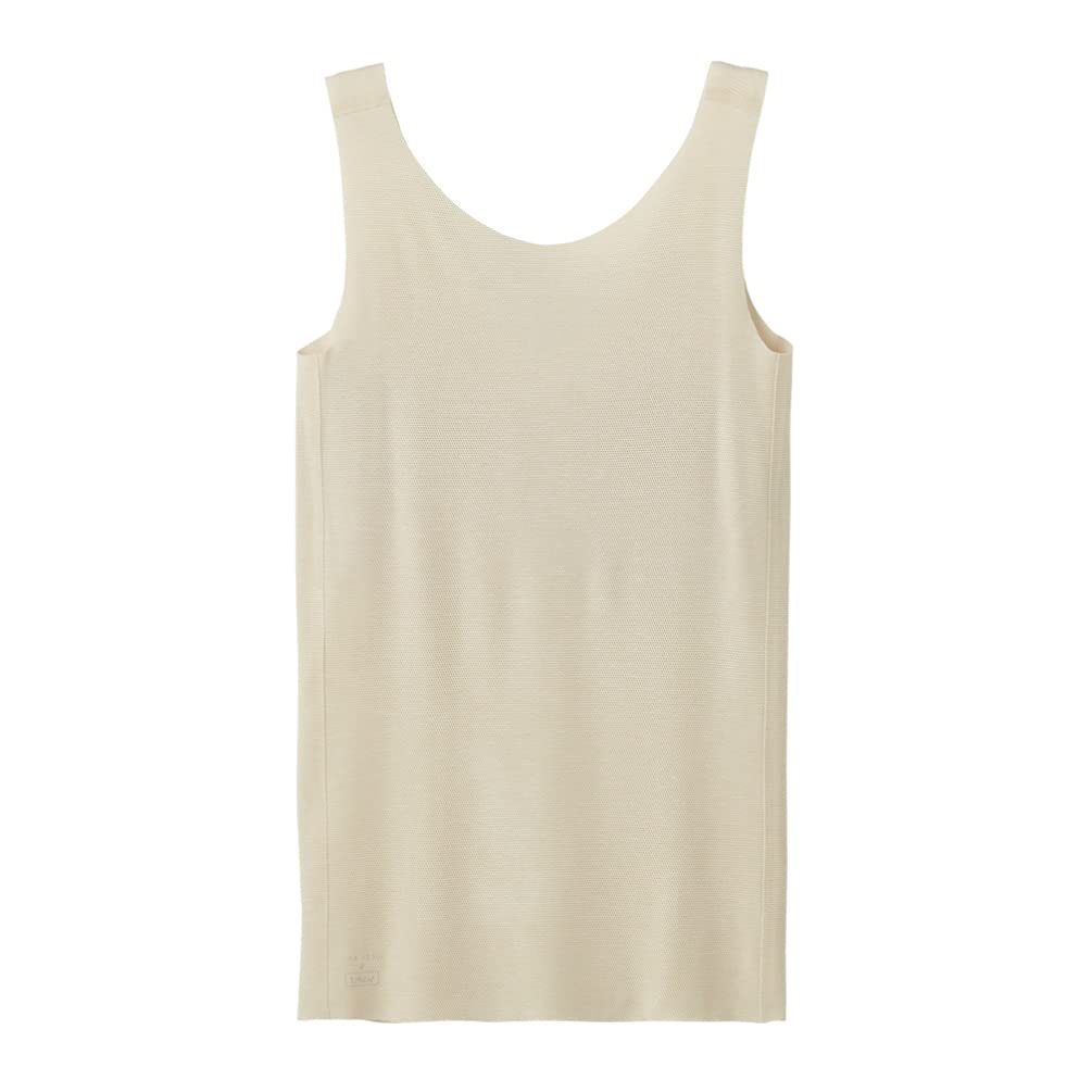 Tank Top Kirei seamless cool light L [Gunze] (with padding) Labo, mesh, women's, beige,
