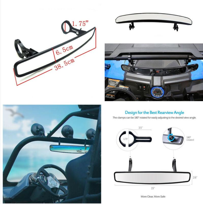 15" Wide Rear View UTV Mirror with 1.75" Clamp for ROUND ROLL BAR Units Polaris