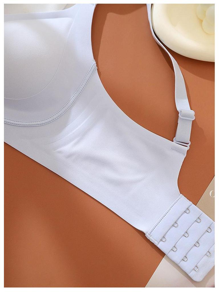 Women's Seamless Wire-Free Support Bra: Zero-Feel, Jelly Soft, Breathable, Thin Cup, Beautiful Back Design