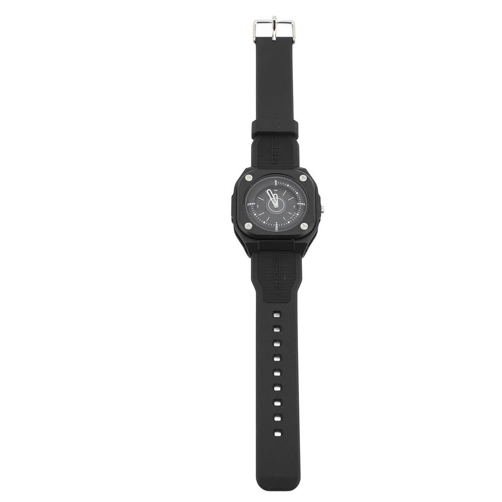 Water Resistant Sports Analog Unisex Watch Student Electronic Wristwatch for Nurses Doctors Students White Dial Black