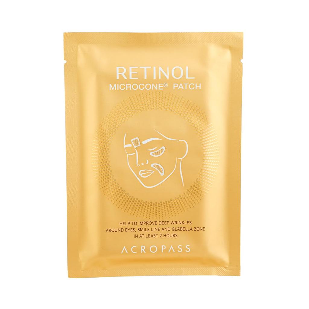 Acropass Retinol Patch 4 Pouches Microneedle Patches for Eye Nasolabial and Between the Brows Original, (12 Patches), Area, Folds,