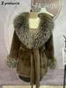 Women's Leopard Print Faux Fur Coat with Wide Collar and Slim Fit for Winter Formal Wear