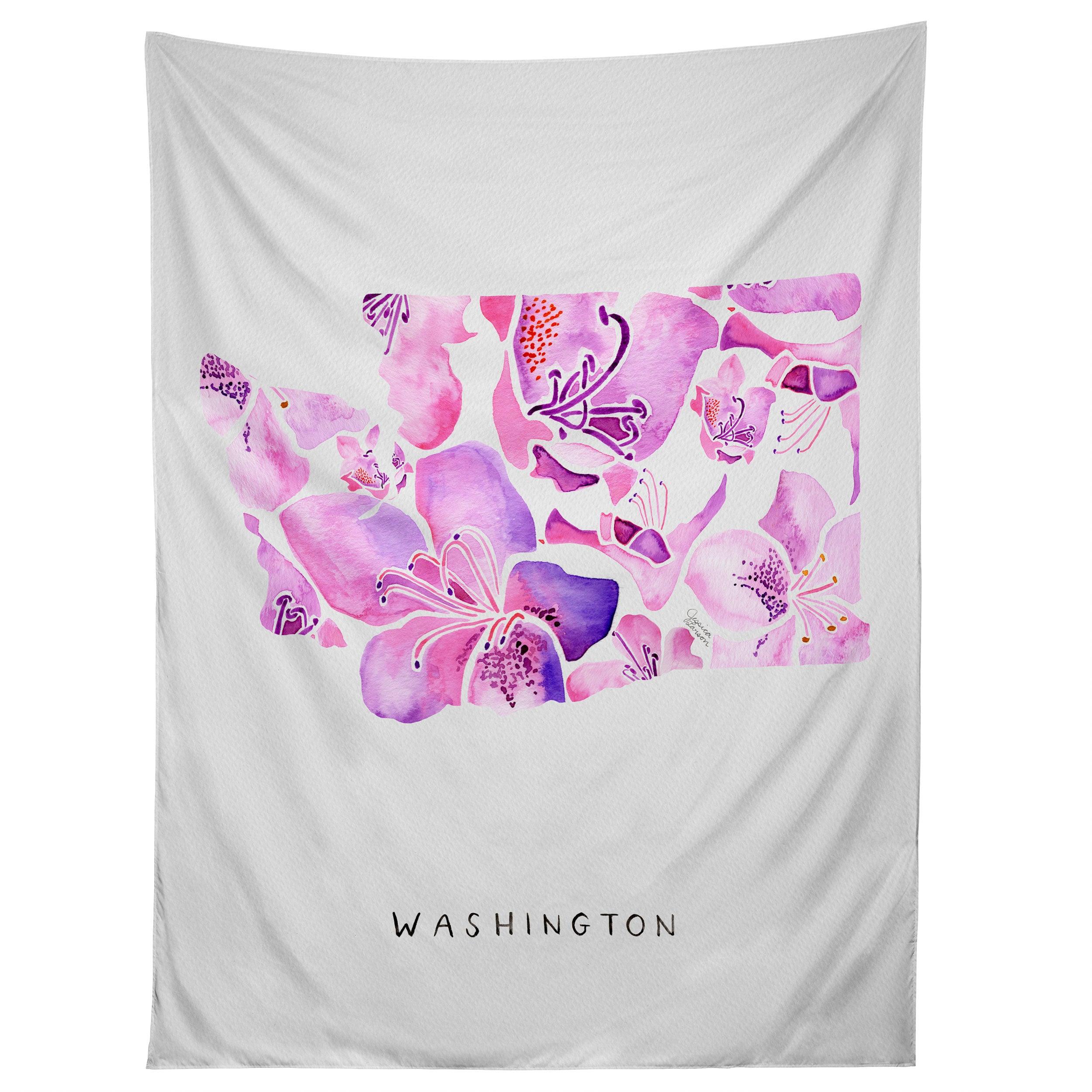 WASHINGTON STATE RHODODENDRON tapestry 75x100