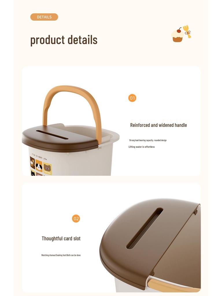 Deep Calf Foot Spa: Foldable Foot Bath Bucket with Thickened Plastic Basin