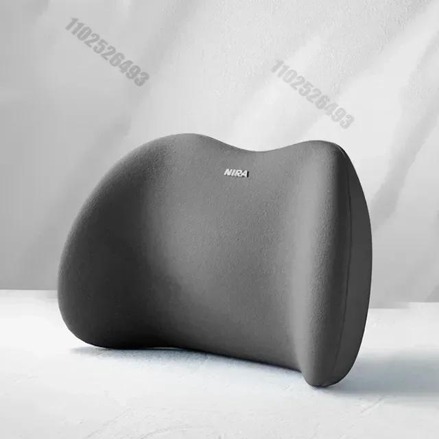 New Ergonomic Memory Foam Lumbar Pillow for Office and Bed Sleepers Car- Comfortable Back Support Cushion with Washable Cover
