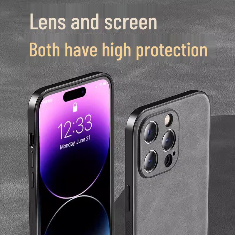 POZZO Luxury Sheepskin Texture Full-Wrap Case for iPhone 13 Pro Max