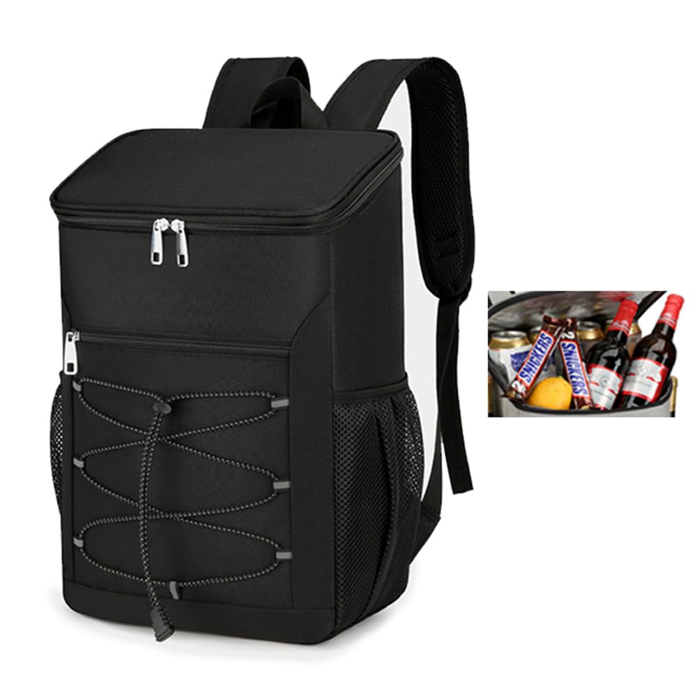 

Рюкзак-холодильник, сумка-холодильник, стильный легкий рюкзак для холодного хранения, кемпинга, рыбалки, барбекю, пикника на природе [YOURAKU] (ЧЁРНЫЙ×ЧЁРНЫЙ)