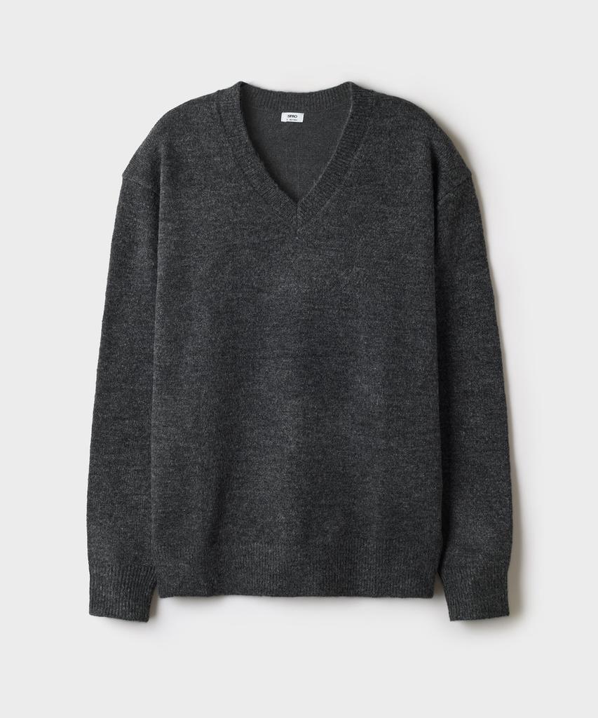 SPAO [Soft Yarn] Hairy V-Neck Sweater_Spkwg4Tc02