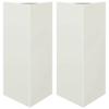 VidaXL Planters 2 Pcs White Triangular 40x34.5x70 Cm Steel 851160