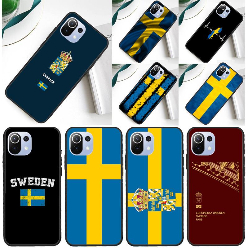 Sweden Flag Cover For Xiaomi 14 Ultra 13 11T 12T 13T 14T Pro POCO X7 X6 Pro X3 X5 F3 F5 M6 F6 Pro Case