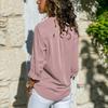 Women Shirt Lapel Long Sleeve Buttons Placket Shirt Tops with Pockets Pure Color Regular