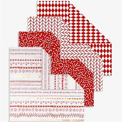 Origami Paper - Red and White - 15 X 15 Cm - 40 Sheets