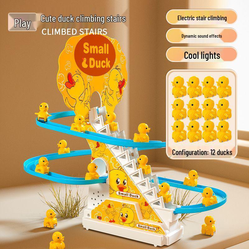Electric Yellow Duck Climbing Toy for Infants and Toddlers 0-3 Years