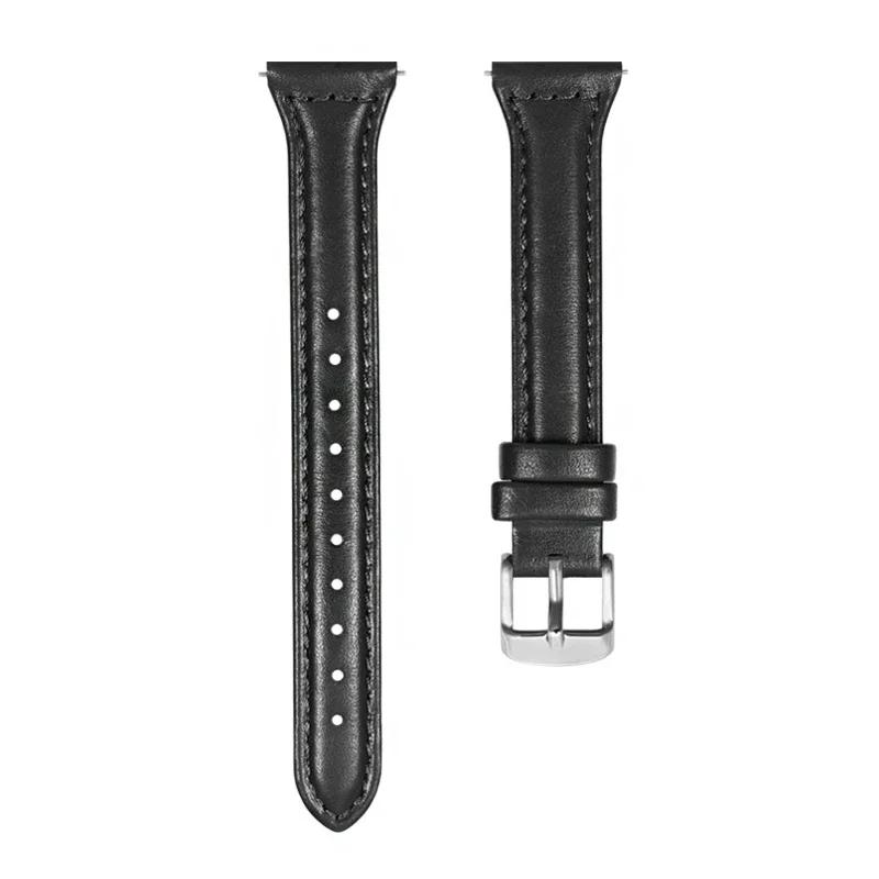 20mm 22mm Straps For Samsung Galaxy Watch 6/5/5 Pro/4 Classic/active 2 Sport Slim Leather Bracelet Huawei Watch GT 4-2-2e-3 Band
