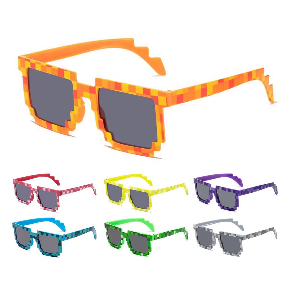Sun Glasses Hot Sale Sunglasses Creeper Glasses Novelty Mosaic Funny Goggles Boys Girls Pixel Eyewear