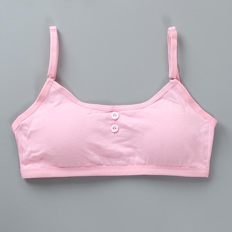 

Бюстгальтер для молодых девушек, хлопковый тренировочный бюстгальтер, нижнее белье для подростков, нижнее белье 8-14 лет one size розовый