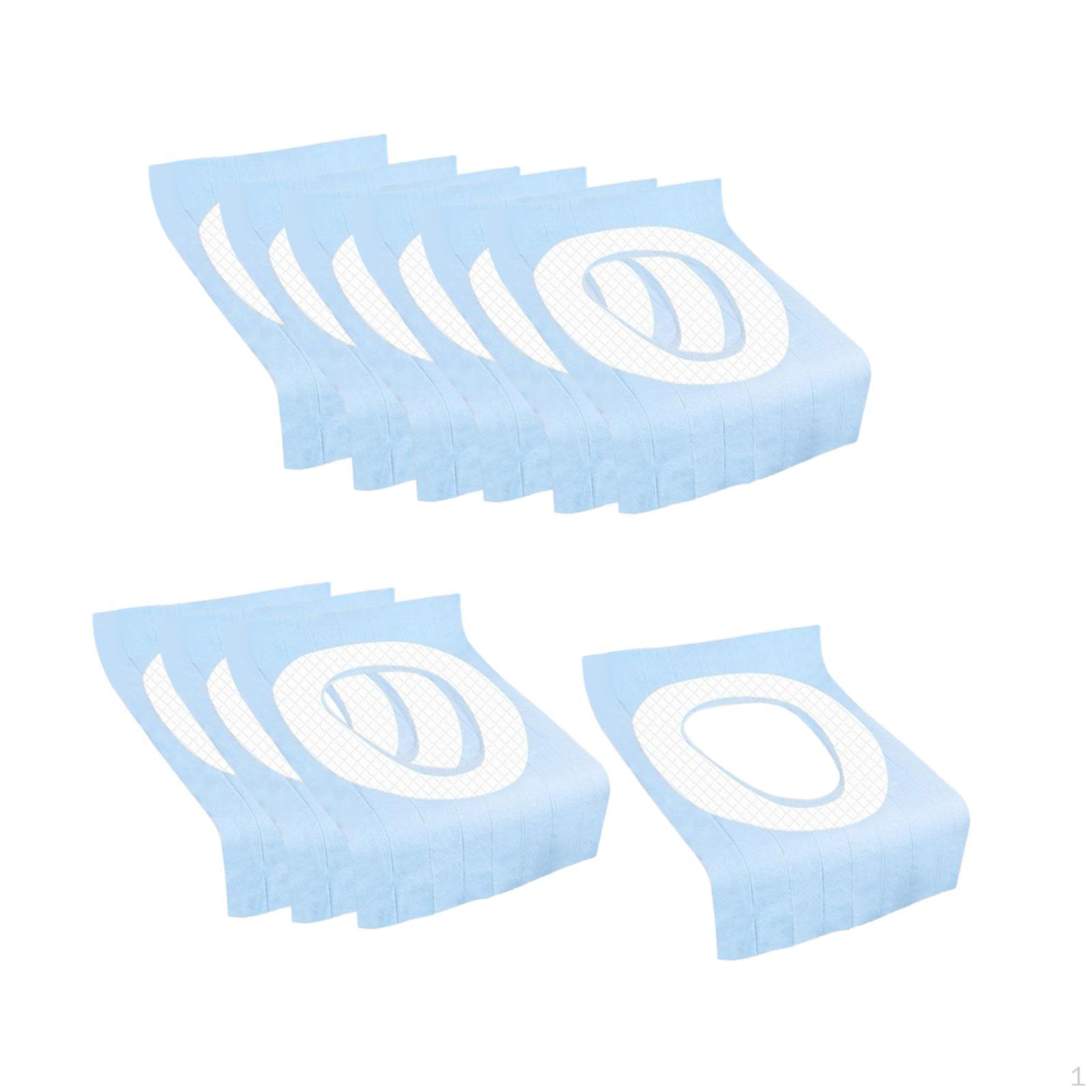 

10 шт. одноразовых чехлов на сиденья унитаза для общественных мест синий