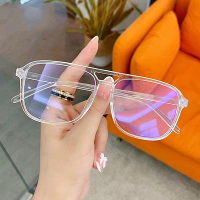 Gafas de Ordenador Negras Doble puente Mujer Hombre Anti Luz Azul Redondas cuadradas Gafas de Bloqueo Gafas Ópticas