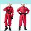 Squid Game Character Cosplay Red Jumpsuit With Polyester Fabric For Kids Halloween Outfit