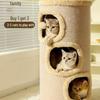 Cozy Double-Layer Cat Bed with Sisal, Warm & Safe for All Seasons